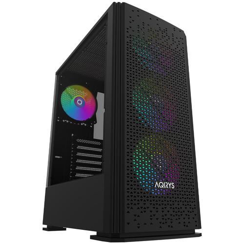 Carcasa AQIRYS Gacrux RGB, Middle Tower, tempered glass (Negru)