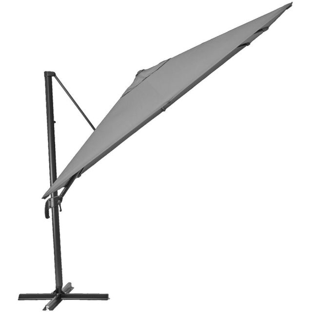Naterial Umbrela terasa, aliminiu/otel/poliester, 286 x 286 cm, H 264 cm, Gri Antracit
