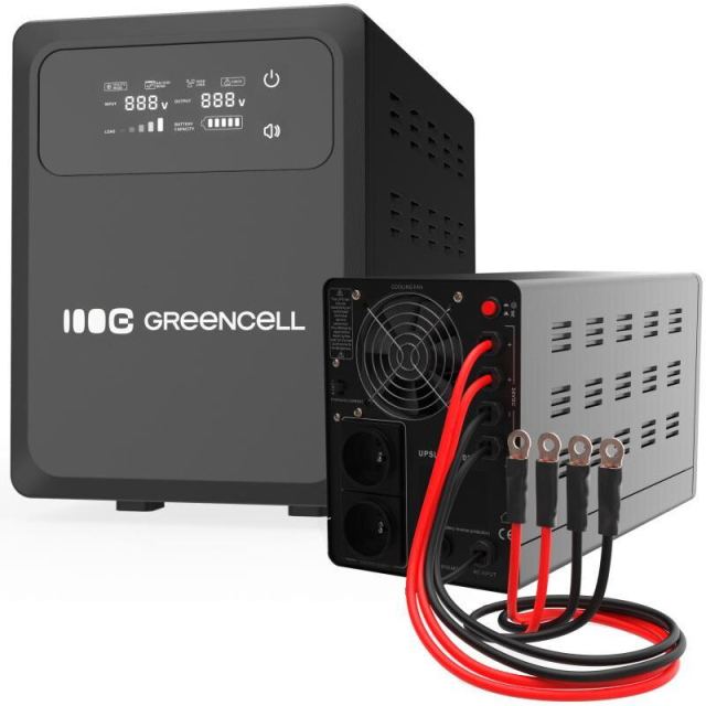 Green&nbsp;Cell UPS Greencell PowerCore, 2000VA 1200W, AVR, 24VDC, LCD