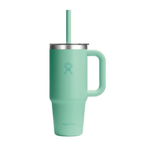 Pahar termos, inox, 710ml, cu capac transparent, Hydro Flask All Around Travel Mermaid Green