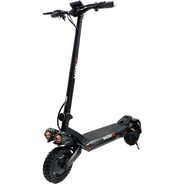 MOBIX Trotineta electrica pliabila MOBIX Elite T8B Off Road, roti 10, motor 2 x 800W, autonomie 50-55km, viteza maxima 55km/h, aplicatie mobila, semnalizare LED (Negru)