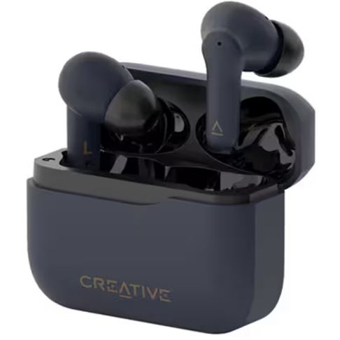 Creative&nbsp;Labs Casti True Wireless Creative Zen Air Plus, Autonomie pana la 32 ore, Albastru inchis