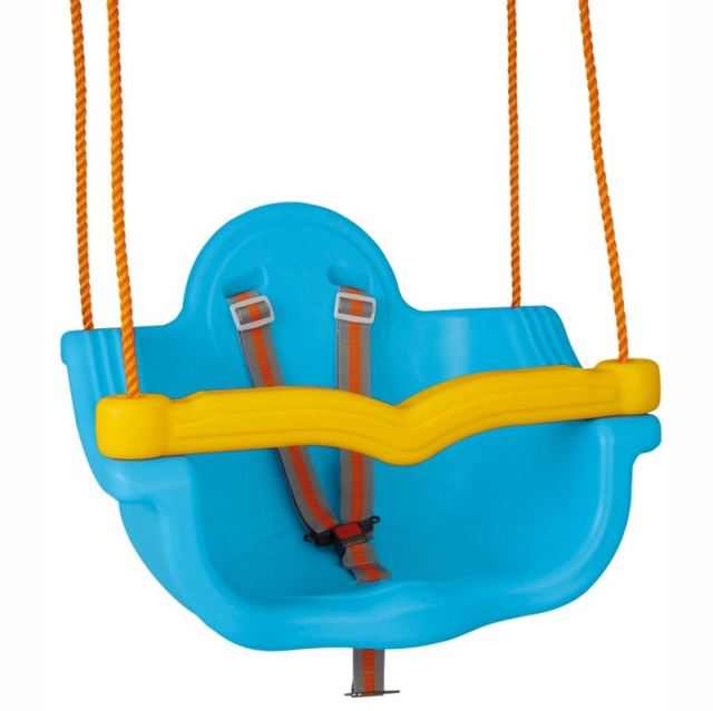 Leagan pentru copii Pilsan Jumbo Swing Blue cu centura de siguranta si bara detasabila,franghie reglabila,capacitate maxima incarcare 150 kg