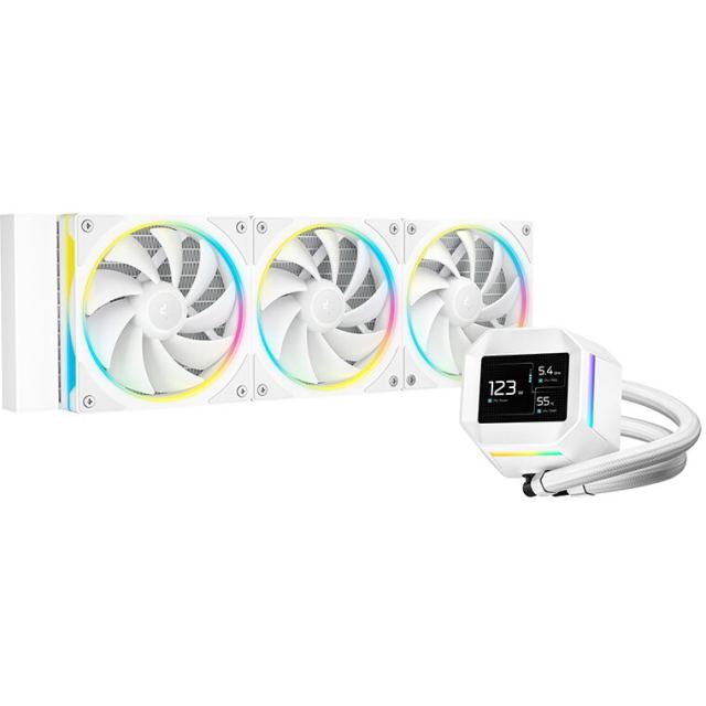 Deepcool Cooler CPU Deepcool LM360, 2400RPM, iluminare RGB, Alb