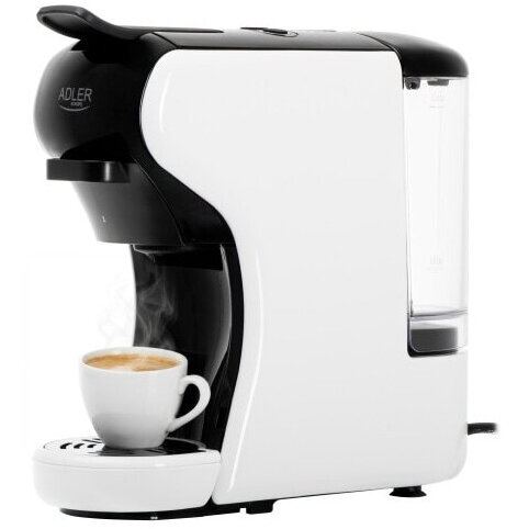 ADLER Espressor automat ADLER, 1450 W, 1.2 l, set 9 sisteme capsule, Alb