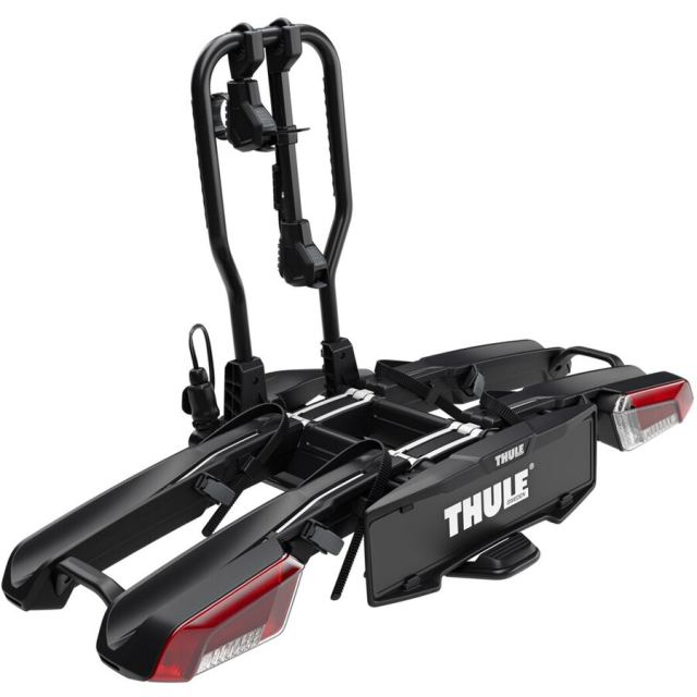 Thule Suport pentru 2 biciclete, Thule EasyFold 3, cu prindere pe carligul de remorcare, Negru