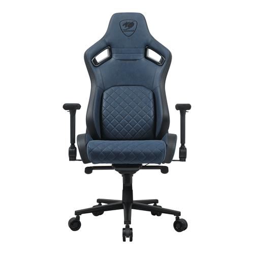 Scaun gaming COUGAR Defensor S Navy Blue F Max 150 kg, 5 roti, Ajustabil, Perna lombara (Albastru)