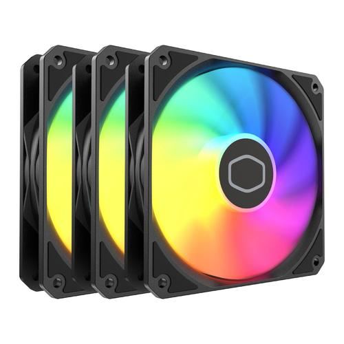 Ventilator CoolerMaster Masterfan MF120 Lite Series, ARGB, 3 bucati (Negru)