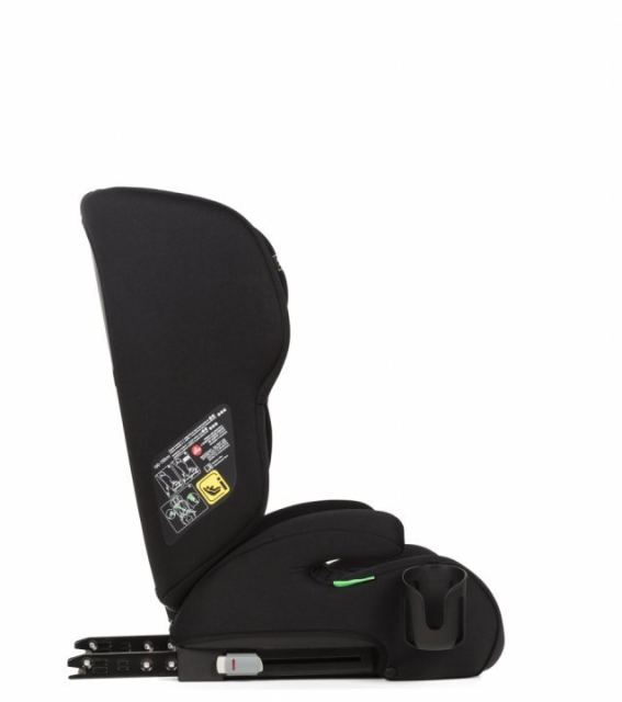 Scaun auto si inaltator 2 in 1 Adamex Kayo Negru cu isofix, omologat R129 i-Size, matlasat, suport pahar, 100-150 cm