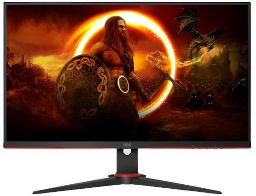 Monitor Gaming VA LED AOC 27inch Q27G2E, QHD (2560 x 1440), HDMI, DisplayPort, AMD FreeSync, 155 Hz, 1 ms (Negru/Rosu)
