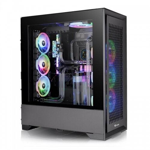 Thermaltake Carcasa PC Thermaltake CTE T500 Air, Full Tower, Sticla temperata, Fara sursa, 11 ventilatoare compatibile, 3 incluse, Negru