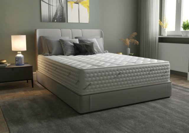 Saltea cu arcuri Pocket Somnomed comfort fit Horeca 160x200x30 cm spuma cu memorie si husa tratament antiacarieni