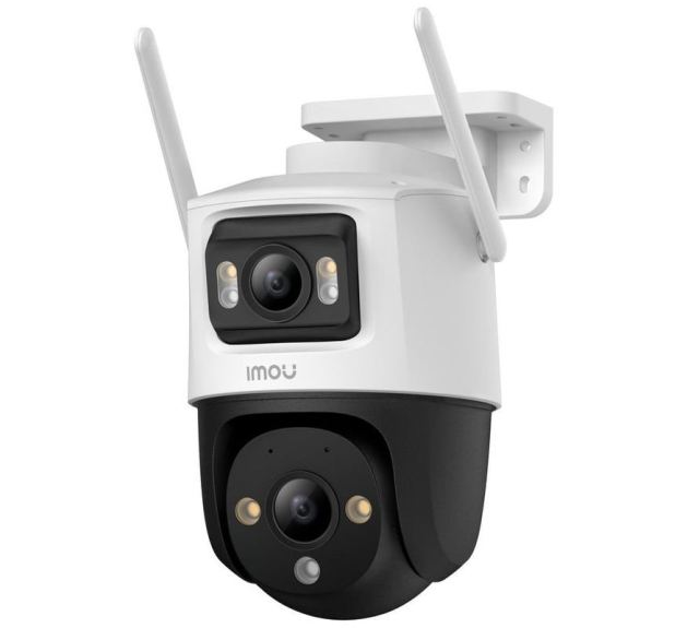 Camera supraveghere IP WiFi cu lentila duala Imou Cruiser Dual PT Full-Color IPC-S7XP-10M0WED, 5+5 MP, 2x 3.6 mm, IR/lumina alba 30 m, microfon si difuzor, slot card, auto smart tracking