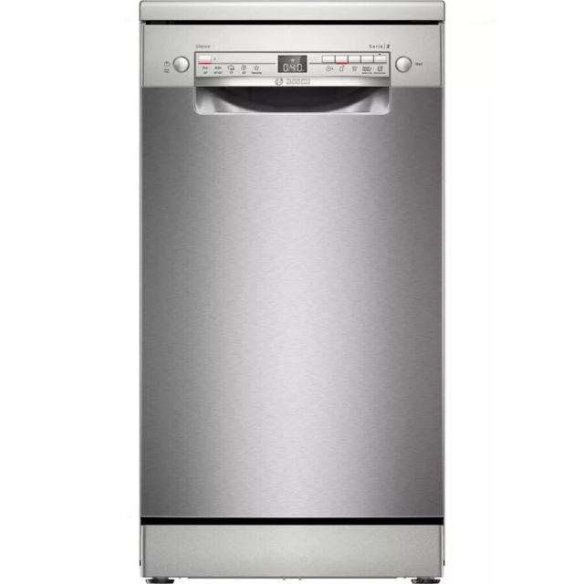 BOSCH Masina de spalat vase independenta Bosch SPS2HKI02E, 10 seturi, 5 programe, clasa D, 45 cm, Otel periat-Argintiu