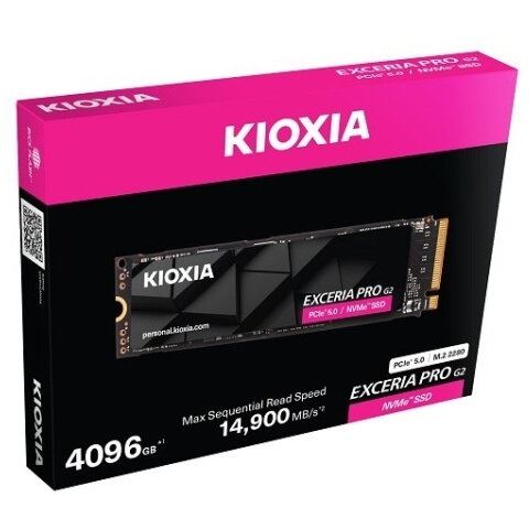 KIOXIA SSD intern Kioxia Exceria Pro G2, 4TB, PCI Express 5.0 x4, M.2 2280