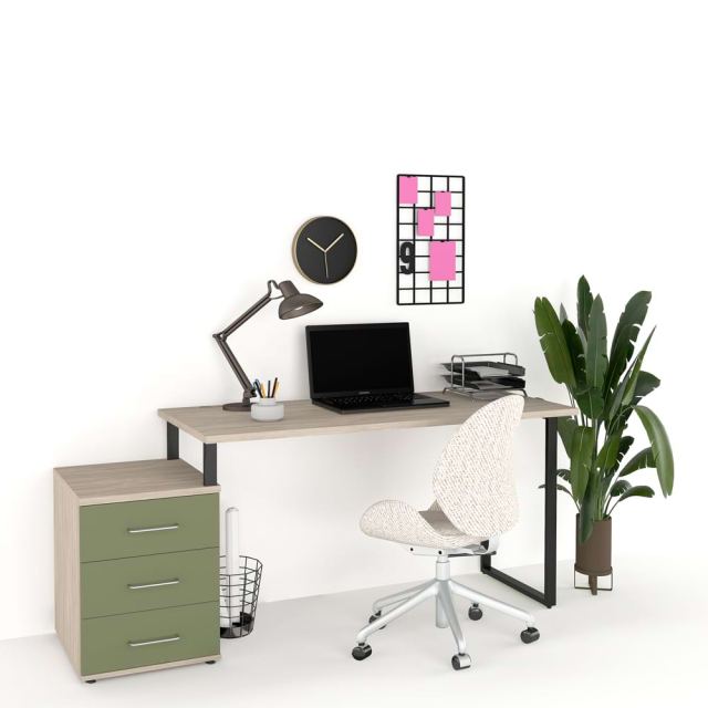 Birou calculator STUDIO 140cm cu 3 sertare
