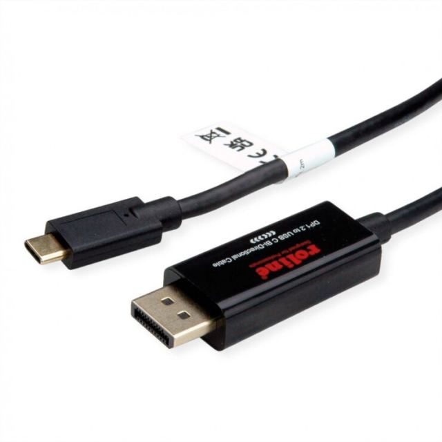 Roline Cablu bidirectional USB type C la Displayport 4K60Hz T-T 2m, Roline 11.04.5958