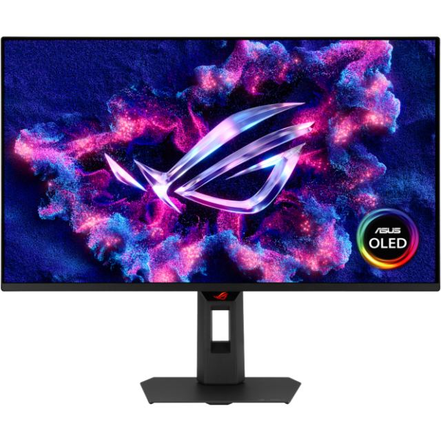 Asus Monitor Gaming ASUS ROG Strix OLED XG27UQDMS, 26.5, UHD (3840x2160), QD-OLED, 240Hz, 0.03ms(GTG), AMD FreeSync Premium Pro, G-SYNC Compatible, HDR400 TrueBlack, Adaptive-Sync, ELMB, Flicker-Free, Low Blue Light, Shadow Boost, HDMI, DP, Pivot, USB, N