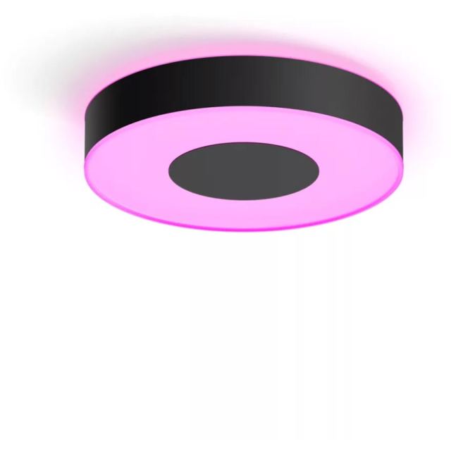 Philips Plafoniera LED RGB inteligenta Philips Hue Infuse, Bluetooth, 33.5W, 2350 lm, lumina alba si colorata (2000-6500K), 38.1cm, clasa energetica G, Negru