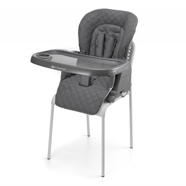 Scaun de masa pentru copii Kinderkraft Tulo Grey 3 in 1