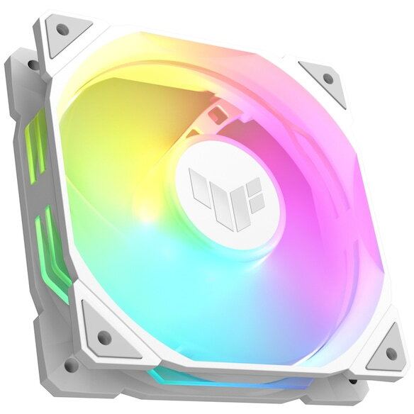 Asus Cooler PC Asus TUF Gaming TF120, iluminare aRGB, 120 mm, 2000 RPM, Alb