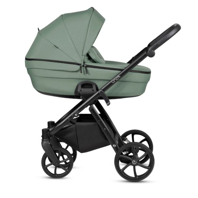 Carucior 2 in 1 Tutis Uno 6+ Dark Ivy 130, sezut reversibil, spatar reglabil, cadru din aluminiu, amortizoare, roti cu blocare, greutate admisa 22 kg