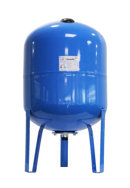 Vas expansiune pentru hidrofor Fornello 50 litri, vertical, cu picioare, culoare albastru, presiune maxima 10 bar, membrana EPDM