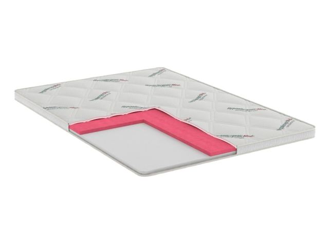 Topper cu memorie Hypoallergenicmed Antibacteria 120 x 200 x 5 cm, husa detasabila, lavabila si certificata ultra fresh antibacterial