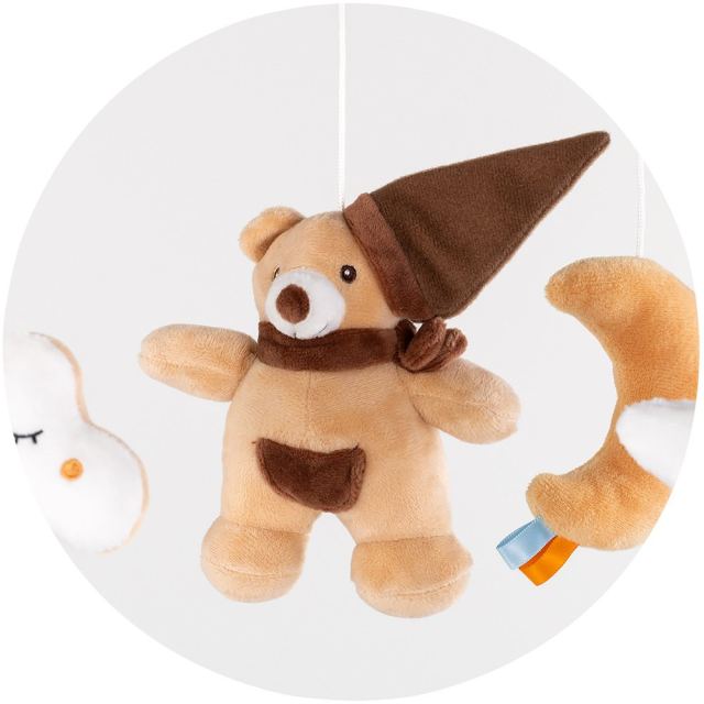 Carusel muzical pentru patut cu proiector Chipolino Bear