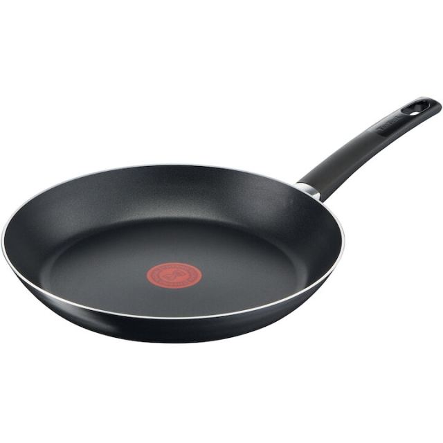 Tefal Tigaie Tefal Simplicity+, invelis antiaderent, indicator Thermo-Signal, baza Diffusion, forma adanca, maner ergonomic, 30 cm, negru