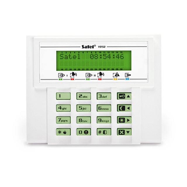 Tastatura LED Satel VERSA-LCD-GR, display LCD, buzzer
