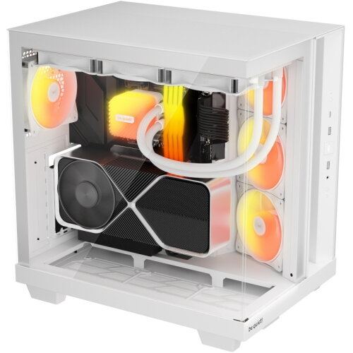 Be&nbsp;quiet! Carcasa PC Be quiet Light Base 500 LX, MiddleTower, ARGB, Fara sursa, Sticla temperata, 10 ventilatoare compatibile, 4 incluse, Alb