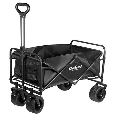 Carucior Plaja Rebel Active RBA-5502, 150 L, 100 Kg, blocare roti (Negru)