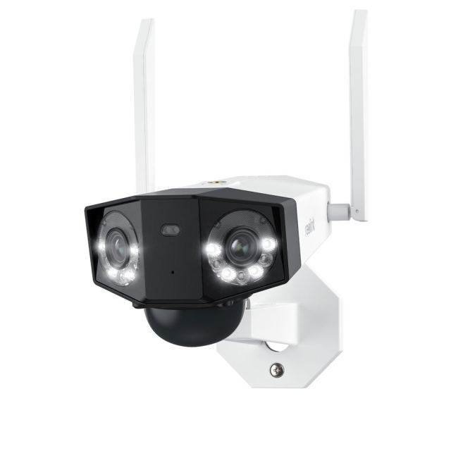 Camera supraveghere wireless GSM 4G Reolink Duo 2 LTE G750, 8 MP, unghi vizual 180 grade, slot card, lumina alba/IR 30 m, 10.400 mAh, detectie oameni/vehicule, microfon, difuzor, PIR