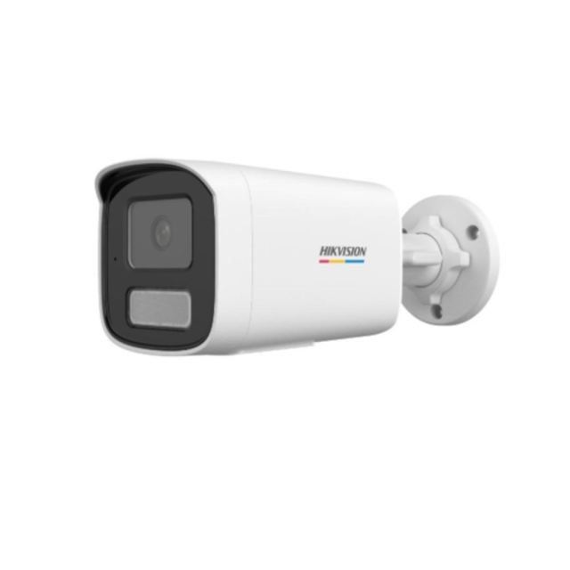 Camera supraveghere exterior IP cu iluminare duala Hikvision ColorVu DS-2CD1T47G3H-LIUF/SL, 4 MP, 2.8 mm, microfon si difuzor, IR + lumina alba 50 m, stroboscop, alarma, slot card, PoE