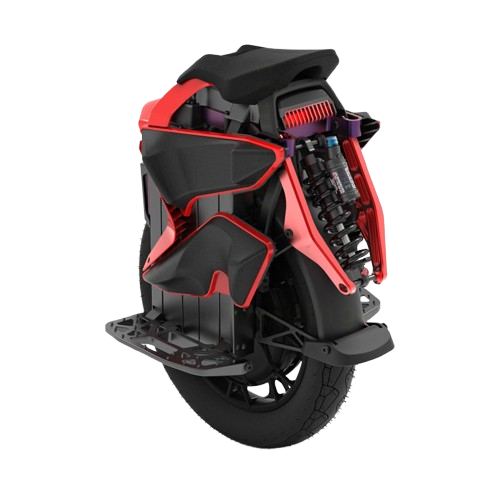 Monociclu electric KingSong S22 Pro+, viteza maxima 70km/h, Autonomie 200km, Motor 4000W, Roata 20inch, baterie Samsung 50S 2220Wh (Negru/Rosu)