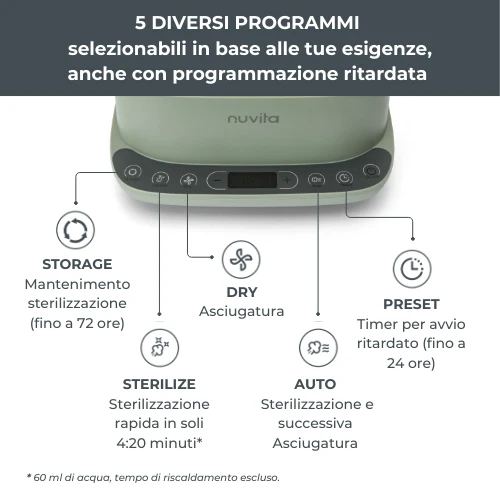 Sterilizator 2 in 1 Nuvita cu uscare SteriDry