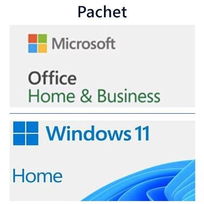 Microsoft Pachet Software Microsoft Windows 11 Home OEM DVD + Office Home and Business 2024 BOX, 1 PC, Licenta Permanenta
