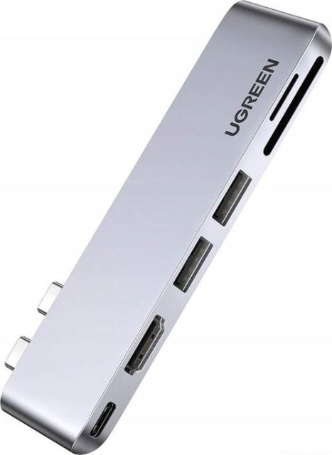 Docking station Ugreen CM380, 2x USB-A, HDMI, USB-C, Cititor MicroSD/SD