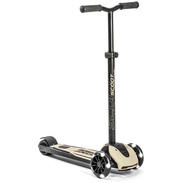 Scoot&nbsp;&&nbsp;Ride Trotineta copii pliabila, Scoot & Ride Highwaykick 5 LED Ash, reglabila, roti luminoase, 5 ani +, pana la 80 kg