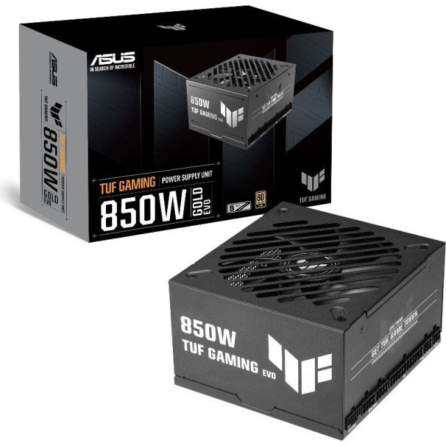 Asus Sursa alimentare ASUS TUF-GAMING-850G-EVO, ATX 12V, Full Modulara, 850 W, 80 Plus Gold, Negru