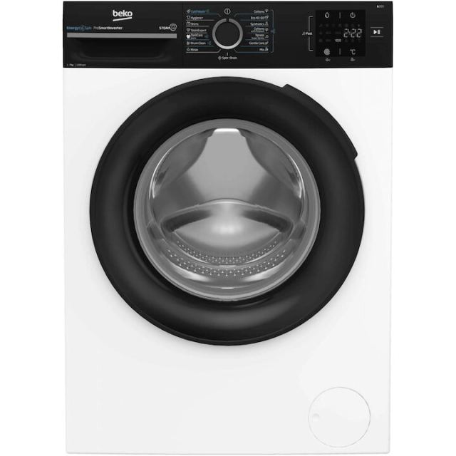 Beko Masina de spalat rufe Beko BM3WFU37213WBPB, 7 kg, 1200 rpm, Clasa A, SteamCure, Recycled Tub, ProSmart Inverter Motor, AddXtra, Alb