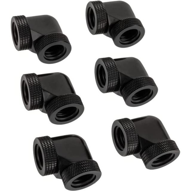 RAIJINTEK Conector racire lichida RAIJINTEK PELIAS 0R40B00235, 90 grade, tub 16mm OD, filet G1/4