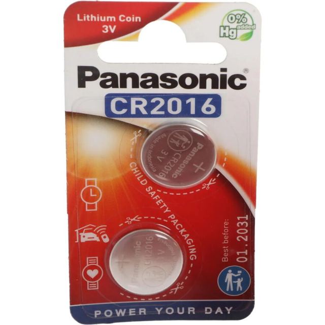 Panasonic Baterie Panasonic CR-2016L/2BP, 3V, litiu