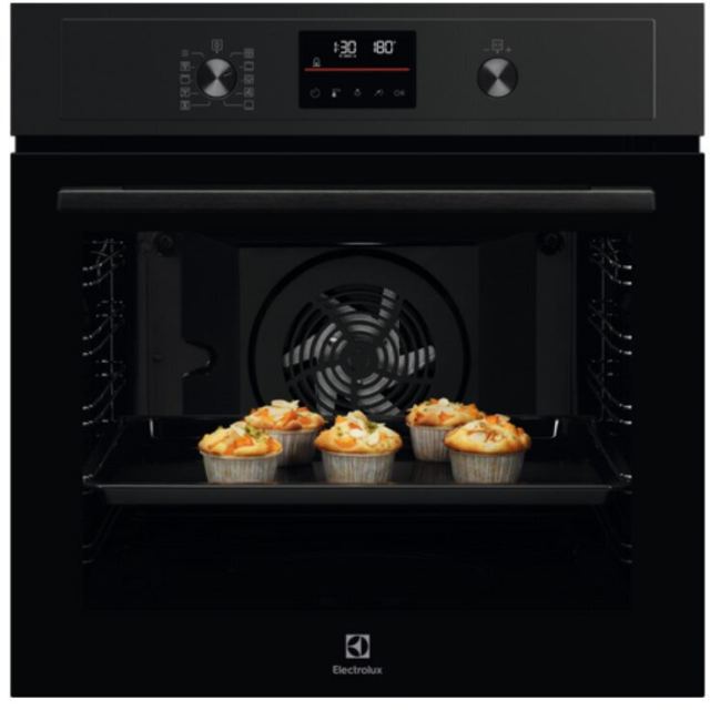 Electrolux Cuptor incorporabil Electrolux EOD4P57H, electric, SteamBake, 3490 W, capacitate 72L, Clasa A+, Negru