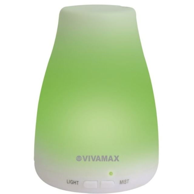 Vivamax Vaporizator de aroma cu ultrasunete, Vivamax, Lumina de noapte, emisie de vapori 30 ml pe ora, Color