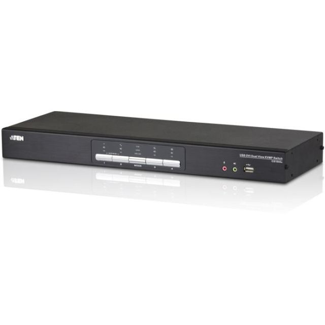 ATEN ATEN CS1644A 4-port DVI Dual View USB 2.0 KVMP Switch, 2.1 Surround Sound