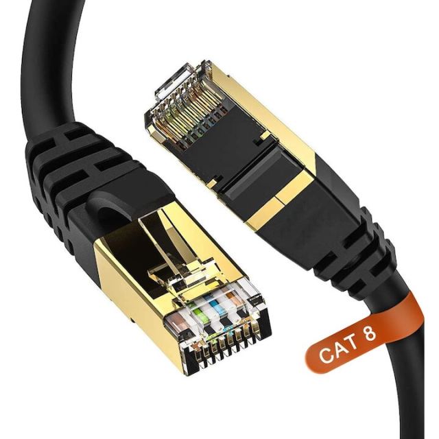 OEM CABLU ETHERNET CAT8, EXTERIOR/INTERIOR, 3M, 26AWG, 2000MHZ, CONECTORI RJ45