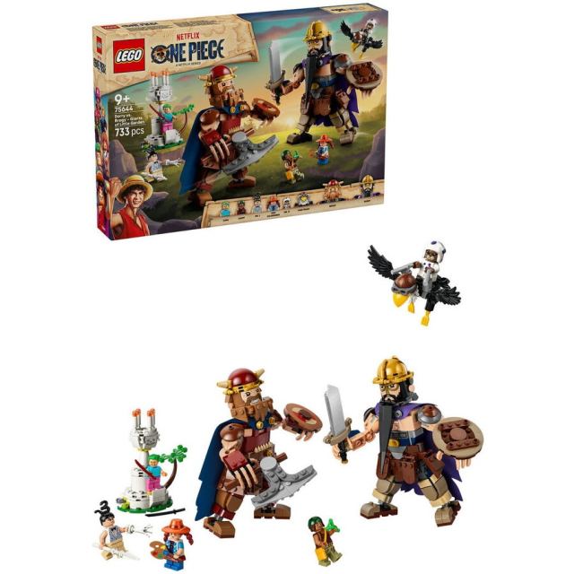 LEGO® Set de constructie LEGO® ONE PIECE Dorry vs Brogy – Gigantii din Micuta Gradina 75644, Jucarii pentru Copii, Jucarii pentru Baieti si Fete, Idee de Cadou pentru Copii, 733 piese
