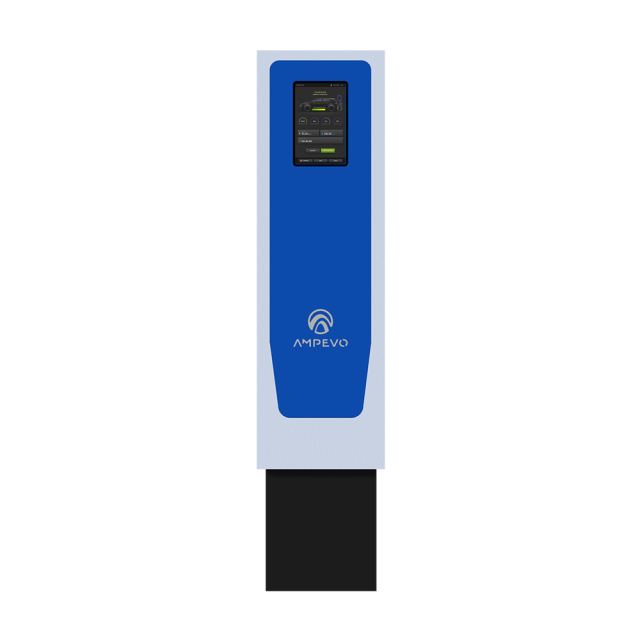 Statie incarcare masini electrice Ampevo AMP344T2D-IK10, 2x 22 kW, Type 2, trifazat, cablu 5m